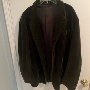 Vintage Polo by Ralph Lauren Men's Dark Olive Corduroy Jacket